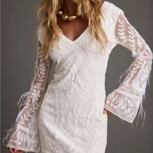 Larisa White Printed Sequin
Long Sleeve Dress - 12th tribe